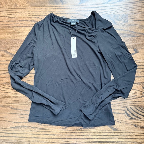 Sanctuary Tops - NWT Sanctuary Women’s Black Asymmetrical Long Sleeve Top - size medium